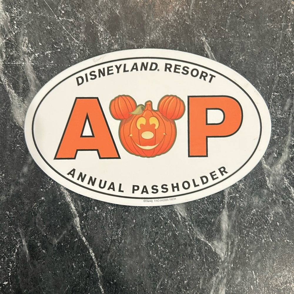 RARE! DISNEYLAND RESORT ANNUAL PASSHOLDER 2019 Magnet Pumpkin Halloween